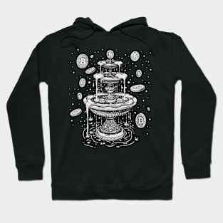 Cryptocurrency. Bitcoin fountain Hoodie